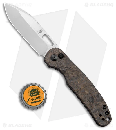Kizer Azo Hic-cup Button Lock Knife Fat Carbon (3.1" Stonewash) V3606A1 - Image 4