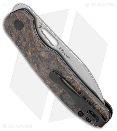 Kizer Azo Hic-cup Button Lock Knife Fat Carbon (3.1" Stonewash) V3606A1 - Image 3