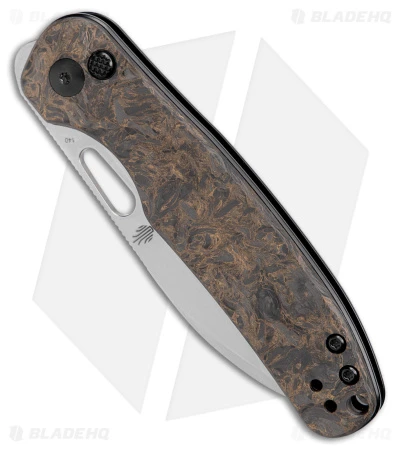 Kizer Azo Hic-cup Button Lock Knife Fat Carbon (3.1" Stonewash) V3606A1 - Image 2