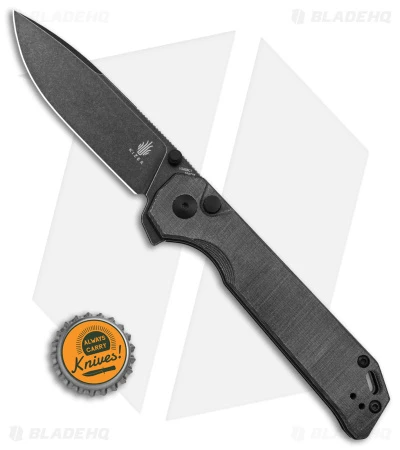 Kizer Azo Vanguard Begleiter XL Button Lock Knife Black Micarta (3.9" Black SW) - Image 5