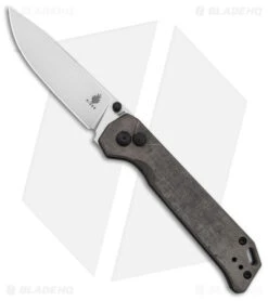 Kizer Azo Vanguard Series Begleiter 2 Button Lock Knife Black Micarta (3.5" SW)