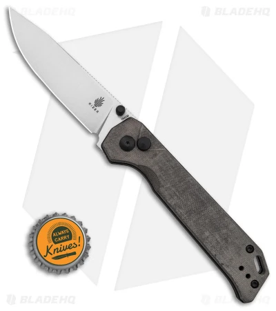 Kizer Azo Vanguard Series Begleiter 2 Button Lock Knife Black Micarta (3.5" SW) - Image 5