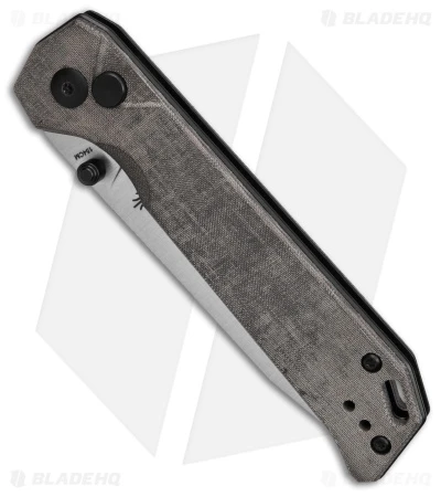 Kizer Azo Vanguard Series Begleiter 2 Button Lock Knife Black Micarta (3.5" SW) - Image 2