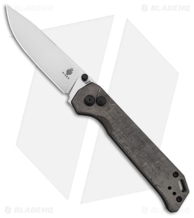 Kizer Azo Vanguard Series Begleiter 2 Button Lock Knife Black Micarta (3.5" SW)