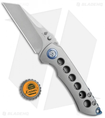 Kizer CK Critical Frame Lock Knife Blue Pivot (3.6" Stonewash) Ki4508A1 - Image 4