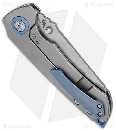 Kizer CK Critical Frame Lock Knife Blue Pivot (3.6" Stonewash) Ki4508A1 - Image 3