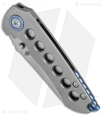 Kizer CK Critical Frame Lock Knife Blue Pivot (3.6" Stonewash) Ki4508A1 - Image 2