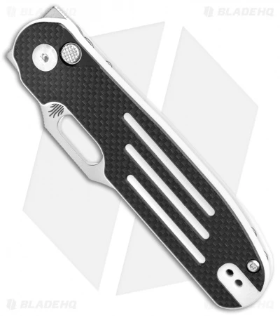 Kizer Cormorant Plunge Lock Knife Black/White Lines G-10 (3.25" Satin) Ki4562A2 - Image 2