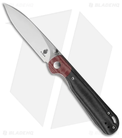 Kizer Cutlery Vanguard Azo PPY Liner Lock Knife Gray/Red Micarta (3.27" Satin)