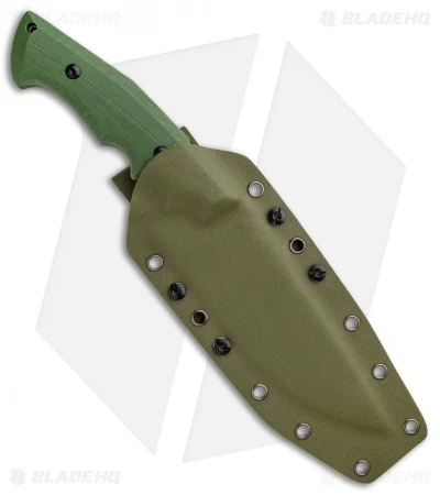 Kizer Cutlery Salient Fixed Blade Knife Green G-10 (6.25" Black) E613 - Image 3