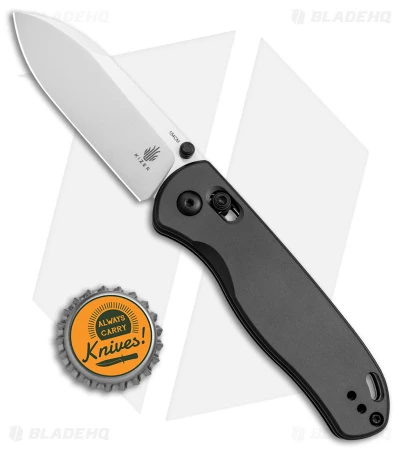Kizer Azo Drop Bear Clutch Lock Knife Black Aluminum (3.15" Satin) V3619C1 - Image 5