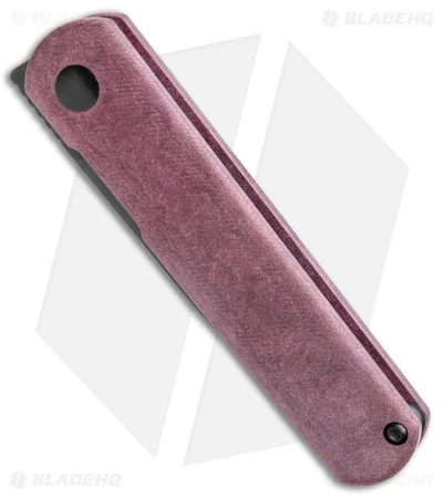 Kizer Feist Drop Point Front Flipper Knife Red Richlite (2.8" Black) - Image 2