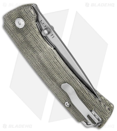 Kizer Hennicke T1 Frame Lock Knife Green Micarta (3.2" Stonewash) V3490C1 - Image 3