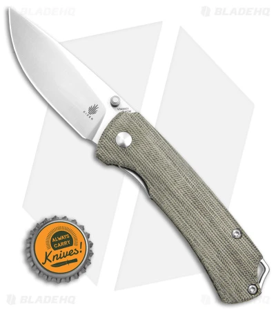 Kizer Hennicke T1 Frame Lock Knife Green Micarta (3.2" Stonewash) V3490C1 - Image 5