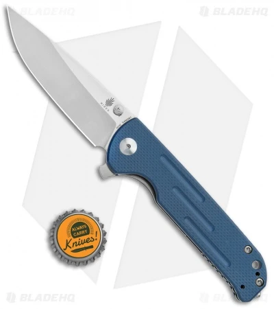 Kizer Justice Liner Lock Flipper Knife Blue G-10 (3.75" Satin) V4543C2 - Image 4