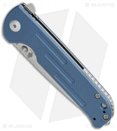 Kizer Justice Liner Lock Flipper Knife Blue G-10 (3.75" Satin) V4543C2 - Image 2