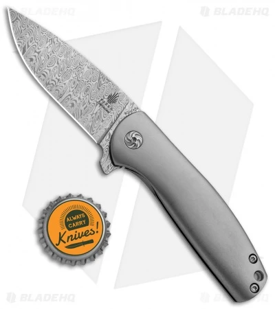Kizer Laconico Gemini Frame Lock Knife (2.9" Odin Heim Damasteel) Ki2471D1 - Image 4