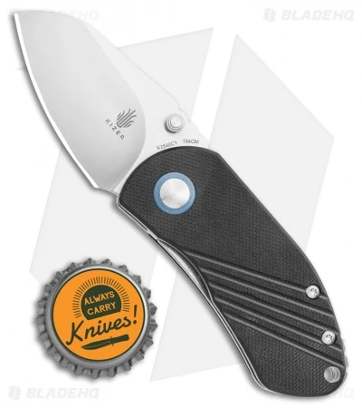 Kizer Lundquist Contrail Liner Lock Knife Black G-10 (2" Satin) V2540C1 - Image 4
