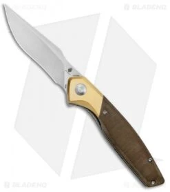 Kizer Manganas Grazioso Liner Lock Knife Green Micarta/Brass (3.4" Satin)