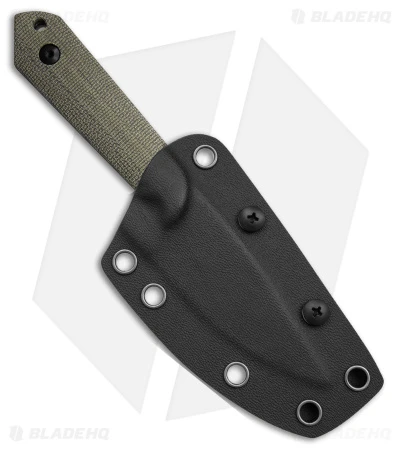 Kizer Maverick Customs Harpoon Fixed Blade Knife Green Micarta (3.75" Black) 10V - Image 3