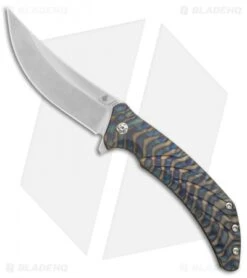 Kizer Pinkerton Nomad Flipper Knife Flamed Titanium (3.75" Satin) Ki4482A2