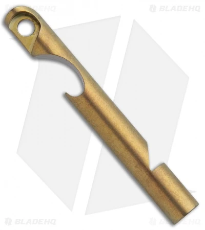 Kizer Siren 1 EDC Whistle Bottle Opener Keychain - Gold Ti - Image 2