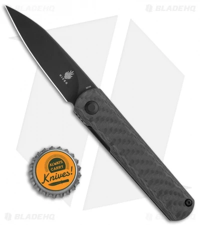 Kizer Vanguard Feist Front Flipper Knife Carbon Fiber (2.8" Black BD1N) - Image 4