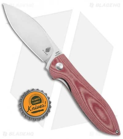 Kizer Vanguard Azo Infinity Liner Lock Knife Red Micarta (3" Satin) - Image 4