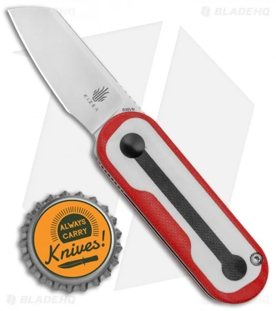 Kizer Azo/Liz Mini Bay Detent Slip Joint Knife Red G-10 (1.9" Satin) - Image 4