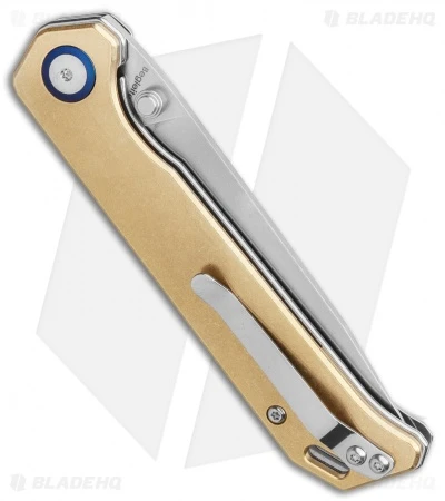Kizer Vanguard Brass Begleiter Liner Lock Knife (3.5" Stonewash) - Image 3