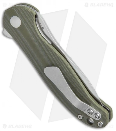 Kizer Vanguard Cucchiara Bad Dog Flipper Knife Green G-10 (3" Stonewash) V3463A2 - Image 3