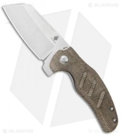 Kizer Vanguard Mini Sheepdog Knife Green Micarta (2.6" Stonewash)
