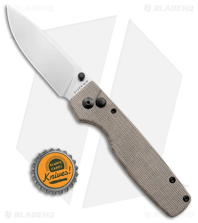 Kizer Vanguard Original XL Button Lock Knife Micarta (3" Satin 154CM) - Image 5
