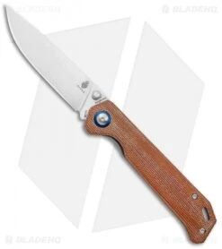 Kizer Azo Vanguard Series Begleiter Knife Natural Micarta (3.5" Stonewash BD1N)