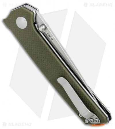 Kizer Vanguard Series Domin Liner Lock Knife Green G-10 (3.5" Stonewash) V4516A2 - Image 3