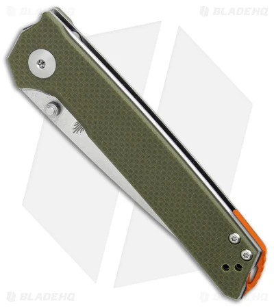 Kizer Vanguard Series Domin Liner Lock Knife Green G-10 (3.5" Stonewash) V4516A2 - Image 2