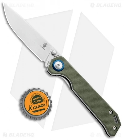 Kizer Azo Vanguard Series Mini Begleiter Knife OD Green G-10 (2.8" Stonewash) - Image 4