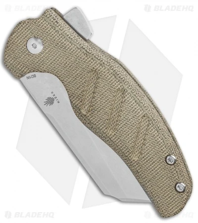 Kizer Vanguard Sheepdog Liner Lock Knife Green Micarta (3.2" Stonewash) - Image 2