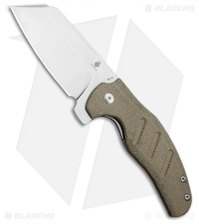 Kizer Vanguard Sheepdog Liner Lock Knife Green Micarta (3.2" Stonewash)