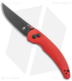 Kizer Swaggs Chili Pepper Button Lock Knife Red G-10 (3" Black) V3601C1