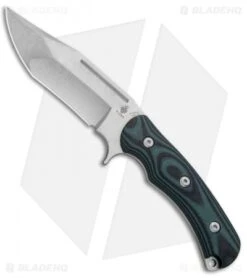 Kizer Willumsen Super Bad Recurve Bowie Fixed Blk/Grn G-10 (4.75" SW) Ki1015A2