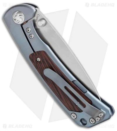 Kizer Corto Frame Lock Knife Blue Titanium/Red G-10 (3.5" Stonewash) Ki4459A2 - Image 3