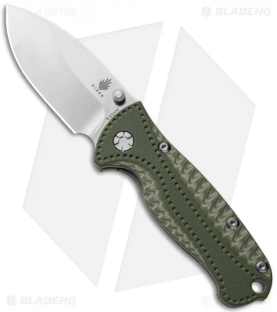 Kizer Small Hunter Liner Lock Knife Green G-10 (2.5" Satin) Ki3416A2