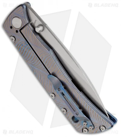 Kizer Folding Knife Blue Anodized Titanium (4" Stonewash) Ki4424A2 - Image 2